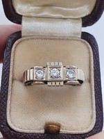 Art Deco Stílusú Gyémánt Gyűrű 