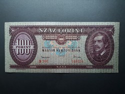 100 Forint 1962 - Régi, retró papír százas papírpénz - Piros százas bankjegy eladó