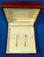 Arany bogyós függős fülbevaló pár (18K)