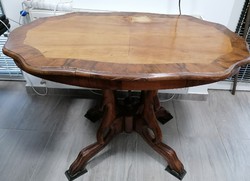 Antik szalon asztal, felújítás előtti állapotban