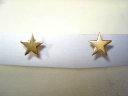 Pair of gold, star-shaped earrings (18k)