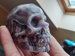 A wonderful Brazilian chevron amethyst skull