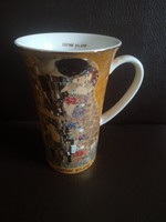 Goebel aranyozott porcelán Klimt: A csók 5 dl-es bögre, új