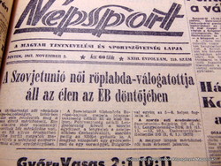 1967 november 3  /  Népsport  /  Nagyszerű ajándékötlet! Eredeti újság Ssz.:  17908