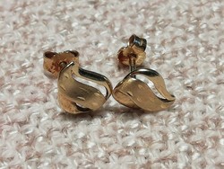 Arany szív formájú női fülbevalók, 585, 14K