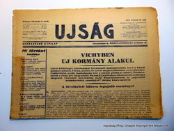 1942 április 15  /  UJSÁG  /  Régi ÚJSÁGOK KÉPREGÉNYEK MAGAZINOK Ssz.:  15894
