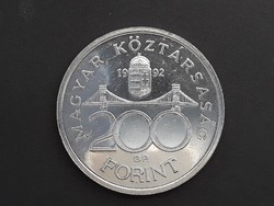 Ezüst 200 Ft érme 1992 - Szép 92-es, ezüst forint pénzérme eladó