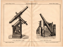 Csillagászat I., egyszín nyomat 1885, Magyar Lexikon, Rautmann Frigyes, égbolt, távcső, Párizs, ég