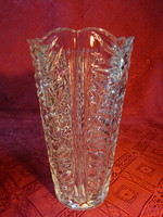 Üveg váza, magassága 20,5 cm, felső átmérője 12 cm. Vanneki!