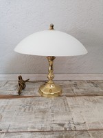Gyönyörű,retro,vintage art deco réz talapzatú olvasó lámpa,asztali lámpa,éjjeli lámpa