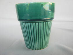 Retro Gránit kerámia zöld pohár