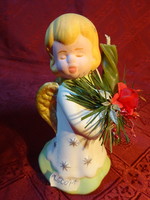 Porcelán figura, karácsonyi angyalka gyertyával, magassága 13,5 cm. Vanneki!