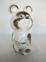 Korosten porcelán 1980. olimpiai figura Misa maci mackó