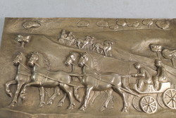 Kampfl József lovas bronz relief 667