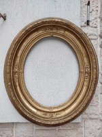 Antik nagyméretű laparanyozott keret festmény vagy tükör,de dekoráció célra is!