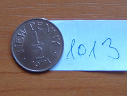 GUERNSEY 1/2 NEW PENNY 1971 #1013