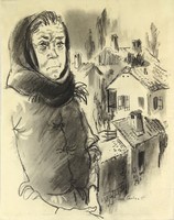 1C893 José Sancha : Idős orosz nő portré 1955
