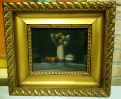 Molnár Z János 22x26 cm + keret olaj-karton