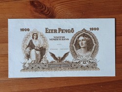 MNB 1000  Pengő 1943 bankjegy tervezet.