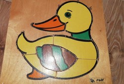 Puzzle rolf retro old wooden puzzle dutch duck