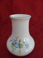 Aquincumi porcelán váza, magassága 10 cm. Ezüst szegélyes. Vanneki! Jókai.