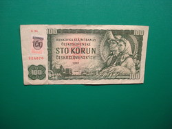 Csehszlovákia 100 Korona 1961 Szlovák felülbélyegzéssel!