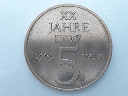 Német 5 Márka 1969 - Németország XX Jahre DDR 5 Mark pénz érme