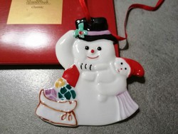 Rosenthal porcelán hóember karácsonyfadísz 