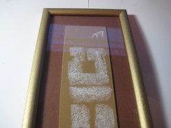 Modern alkotás  :  Ölelkező pár  , szignózva ,  11 x 25 cm