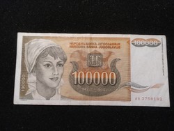 Jugoszlávia 100000 Dínár 