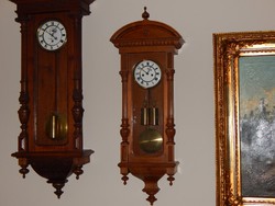 Also video - short throw two-weight carefully maintained pendulum clock in excellent condition