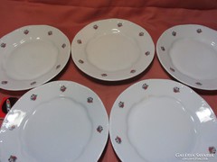 5 db Zsolnay lapos tányér