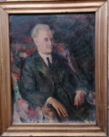 András Balogh: male portrait 1939 large 110x90 cm