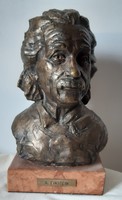 Nyírő Gyula: Albert Einstein, bronz szobor, 25 cm, 5.5 kg