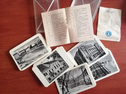 5 db Mi EZ ? - Építészettörténeti társas kártyajáték saját dobozában (1964!) BUDAPESTI MŰEMLÉKEK
