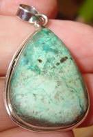 925 Silver pendant with untreated chrysocol