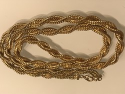 Aranyozott, duplasoros nyaklánc, 70 cm hosszú