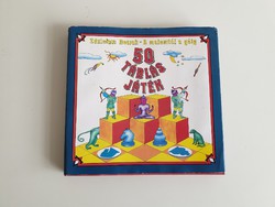 Régi retro könyv 50 táblás játék társasjáték 1982