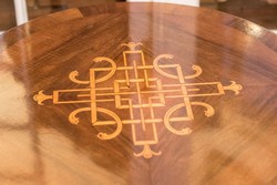 Table renovated, round table top