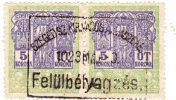 Magyarország illetékbélyeg 1922 /Szeged sz.kir.város felülbélyegzéssel/