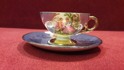Baroque scene, viable porcelain cup
