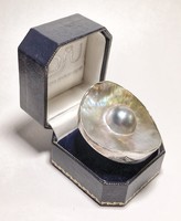 Extra mutatós, gyöngyházas ezüst gyűrű