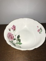 Bohemia Czechoslovakia porcelán tál szószos / pogácsás / tésztás kínáló rózsa mintával