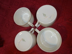 Zsolnay porcelán teáscsésze, antik, pajzspecsétes, fehér, arany szegéllyel, átmérője 8,5 cm. Vanneki