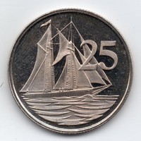 Cayman szk. 25 cent, 1974, PROOF