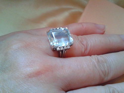 12 ct Akvamarin 0.20ct gyémántokkal 14.kr.fehérarany gyűrűm