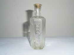Antik kis üveg palack - gyógyszertári gyógyszeres KÜLSŐLEG felirat - 50 ml