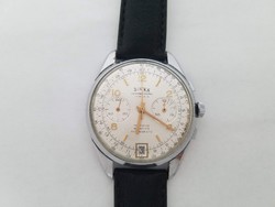 Extra nagy, dátumos!!! Szervizelt vintage chronograph!!