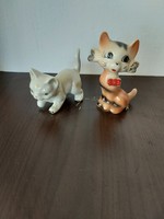 Bájos porcelán cica figurák macskák