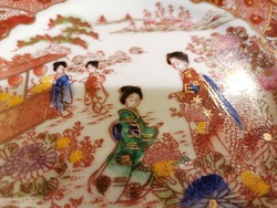 6 darab, régi, japán desszertes tányér, valódi kézimunka, pompás aranyfestéssel, szép állapotban